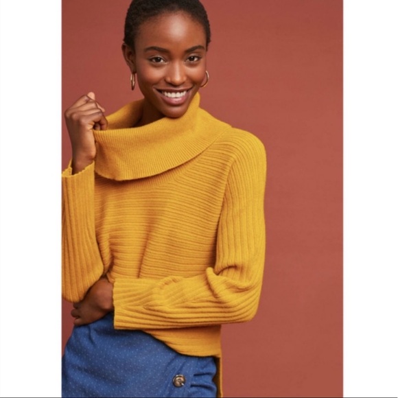 Anthropologie Moth Ribbed Turtleneck 